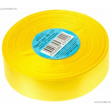 Лента текстильная Атлас 2,5см (25) желтая