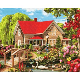 Картины по номерам в ассортименте (формат 50х40) Красный дом ZX21757