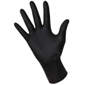 Перчатки нитриловые неопудренные чёрные XL 