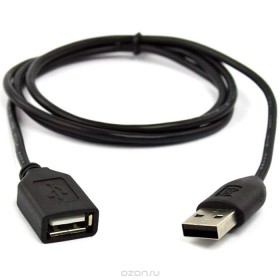 Кабель-удлинитель USB2.0 <Am-->Af> 5.0м черный (пакет) 