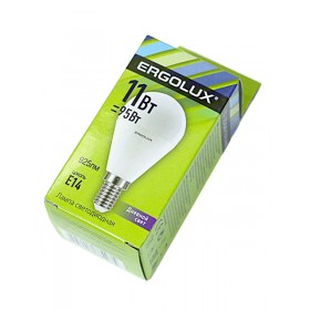 Лампа светодиодн. Ergolux LED G45-11W-Е14-6500К (дневной свет, шарик)