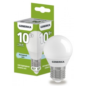 Лампа светодиодн. Generica LED G45-10W-Е27-6500К (холодный свет, шарик)