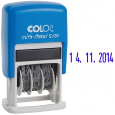 Датер-мини Color 3.8 мм (месяц цифрами) арт.S120/BL Bank (344423)