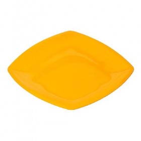 Тарелка 180*180  плоская желтая (3шт)