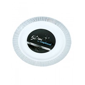 Тарелка пластиковая белая  серебряный луч d 180мм (6шт) Complement Shine